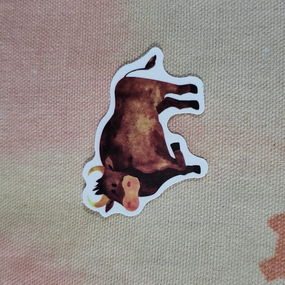 (Q) Bull Sticker Western Farmhouse Decor Cow Cattle - Picture 4 of 4